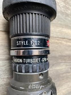 Akron Turbojet Adjustable GPM Fire Nozzle with Grip UNTESTED SURPLUS Loose Handle