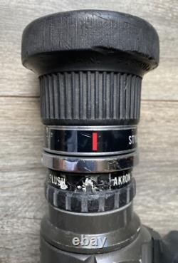 Akron Turbojet Adjustable GPM Fire Nozzle with Grip UNTESTED SURPLUS Loose Handle