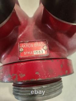 Akron brass valve Style 1583 Fire Department Wye Siamese