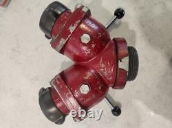Akron brass valve Style 1583 Fire Department Wye Siamese