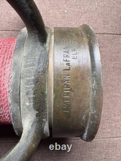 American LaFrance Foamite Corp Brass Firehose Nozzle Vintage Fire USA NICE 30