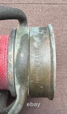 American LaFrance Foamite Corp Brass Firehose Nozzle Vintage Fire USA NICE 30