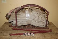 Antique 1884 J G N Guibert Wall Mounted Cast Iron Fire Dept Hose Holder New York