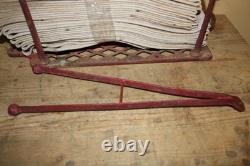 Antique 1884 J G N Guibert Wall Mounted Cast Iron Fire Dept Hose Holder New York