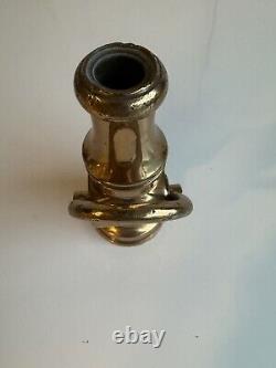 Antique 1885 C. Callahan Co. BOSTON MASS. Solid Brass Fire Fighter Hose Nozzle