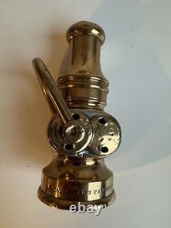 Antique 1885 C. Callahan Co. BOSTON MASS. Solid Brass Fire Fighter Hose Nozzle