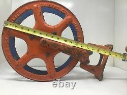 Antique 1900 Cliff & Guibert NYC Fire Hose Reel Hotel Theater School Free Ship