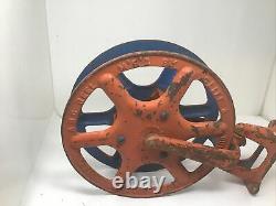 Antique 1900 Cliff & Guibert NYC Fire Hose Reel Hotel Theater School Free Ship