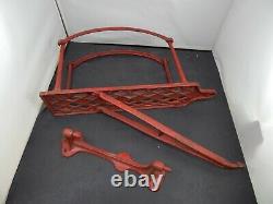 Antique 1910 Cast Iron Swiveling HOSE RACK from Horse-Drawn FIRE ENGINE