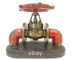 Antique 1915 Econ Bronze Fire Fighting Valve Hydrant Impressive & Huge 32 Lbs