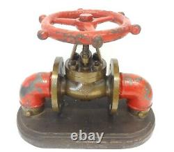 Antique 1915 Econ Bronze Fire Fighting Valve Hydrant Impressive & Huge 32 Lbs