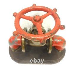 Antique 1915 Econ Bronze Fire Fighting Valve Hydrant Impressive & Huge 32 Lbs