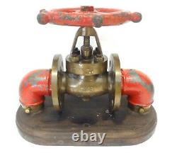 Antique 1915 Econ Bronze Fire Fighting Valve Hydrant Impressive & Huge 32 Lbs