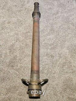Antique 1930's Large American Brass Bronze Firemen's Fire Truck Hose Nozzle 32
