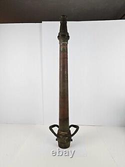 Antique 1930's Large American Brass Bronze Firemen's Fire Truck Hose Nozzle 32