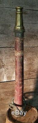 Antique 2Handle Brass Nozzle Firefighting Fire Dept. THE MANHATTAN RUBBER MFG. CO