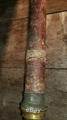 Antique 2Handle Brass Nozzle Firefighting Fire Dept. THE MANHATTAN RUBBER MFG. CO