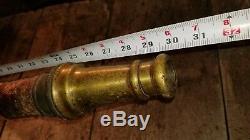 Antique 2Handle Brass Nozzle Firefighting Fire Dept. THE MANHATTAN RUBBER MFG. CO