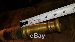 Antique 2Handle Brass Nozzle Firefighting Fire Dept. THE MANHATTAN RUBBER MFG. CO