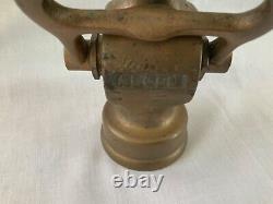Antique 2 Piece Brass ALLLEN Fire Truck Hose Nozzle 9.5 Inches Tall