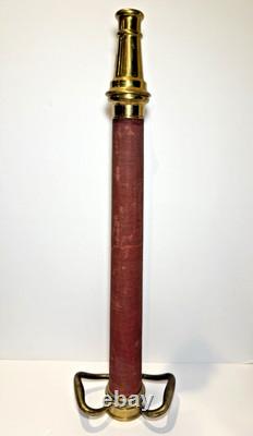 Antique 30 Brass Fire Hose Nozzle Cannon 5 56 Powhatan B&I Works Ranson W. VA
