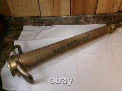 Antique 30 Underwriters Labs Brass Fire Hose Nozzle Play Pipe Dual Handle