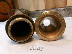 Antique 30 Underwriters Labs Brass Fire Hose Nozzle Play Pipe Dual Handle