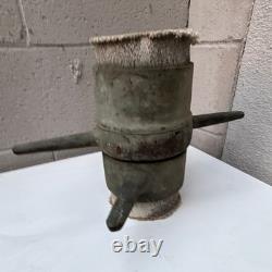 Antique 4 Brass Fire Hose Couplings Pair with Original Hose Fire Apparatus