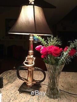 Antique ALFCO (Dec. 4, 1917) Brass Fire Nozzle Custom Table Lamp