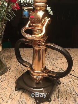 Antique ALFCO (Dec. 4, 1917) Brass Fire Nozzle Custom Table Lamp