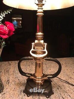 Antique ALFCO (Dec. 4, 1917) Brass Fire Nozzle Custom Table Lamp