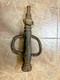 Antique Alfc Brass Fire Hose Nozzle Withleather Wrapped Handles 23 Long