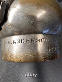 Antique A. Anderson Mfg. Co. Nickel Plated Fire Shut Off Valve For Fire Nozzle