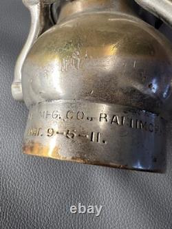 Antique A. Anderson Mfg. Co. Nickel Plated Fire Shut Off Valve For Fire Nozzle