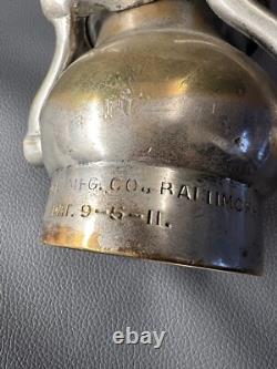 Antique A. Anderson Mfg. Co. Nickel Plated Fire Shut Off Valve For Fire Nozzle