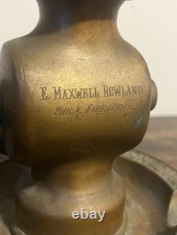 Antique AdvertisingPresentation Fire Nozzle Ashtray Philadelphia Fire Department