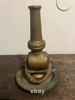 Antique AdvertisingPresentation Fire Nozzle Ashtray Philadelphia Fire Department