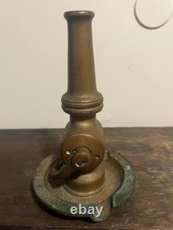 Antique AdvertisingPresentation Fire Nozzle Ashtray Philadelphia Fire Department