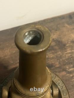 Antique AdvertisingPresentation Fire Nozzle Ashtray Philadelphia Fire Department