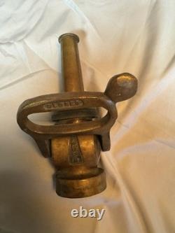 Antique Akron Brass Fire Hose Nozzle