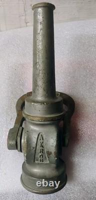 Antique Akron Brass Fire Hose Nozzle (#335A) American Brass Manufacturing Co