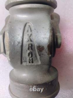 Antique Akron Brass Fire Hose Nozzle (#335A) American Brass Manufacturing Co