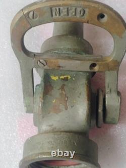 Antique Akron Brass Fire Hose Nozzle (#335A) American Brass Manufacturing Co