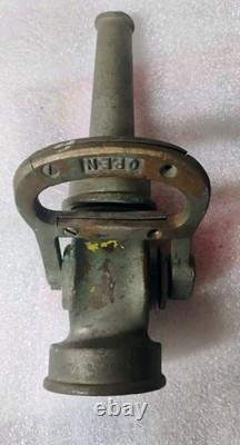 Antique Akron Brass Fire Hose Nozzle (#335A) American Brass Manufacturing Co