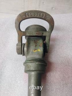 Antique Akron Brass Fire Hose Nozzle (#335A) American Brass Manufacturing Co