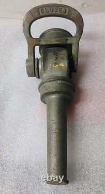 Antique Akron Brass Fire Hose Nozzle (#335A) American Brass Manufacturing Co