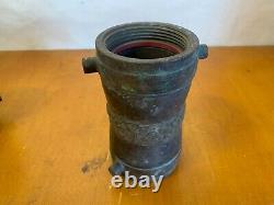 Antique Akron Brass Mfg Co Fire Hose Couplings