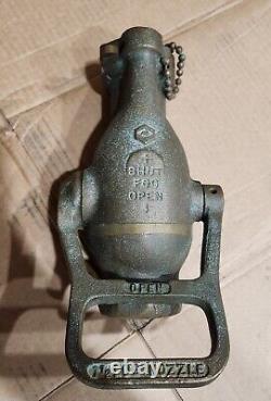 Antique Akron Solid Brass Fire Nozzle