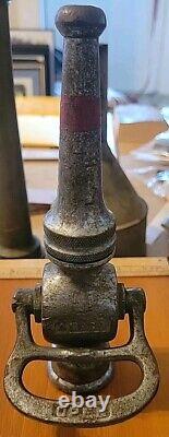 Antique Alfco Brass Fire Hose Nozzle 8.75 Vintage