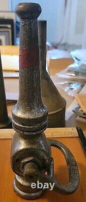 Antique Alfco Brass Fire Hose Nozzle 8.75 Vintage